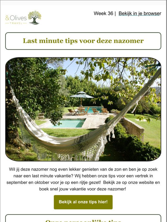 Zonnige nazomer bestemmingen