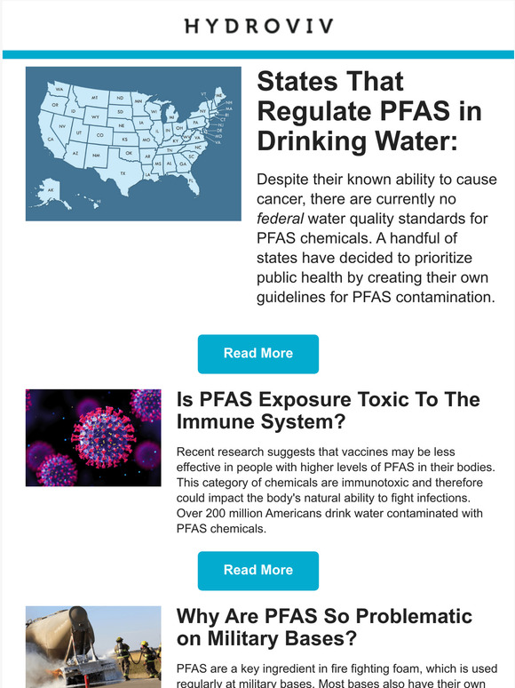 Hydroviv Does Your State Regulate PFAS in Drinking Water? Milled