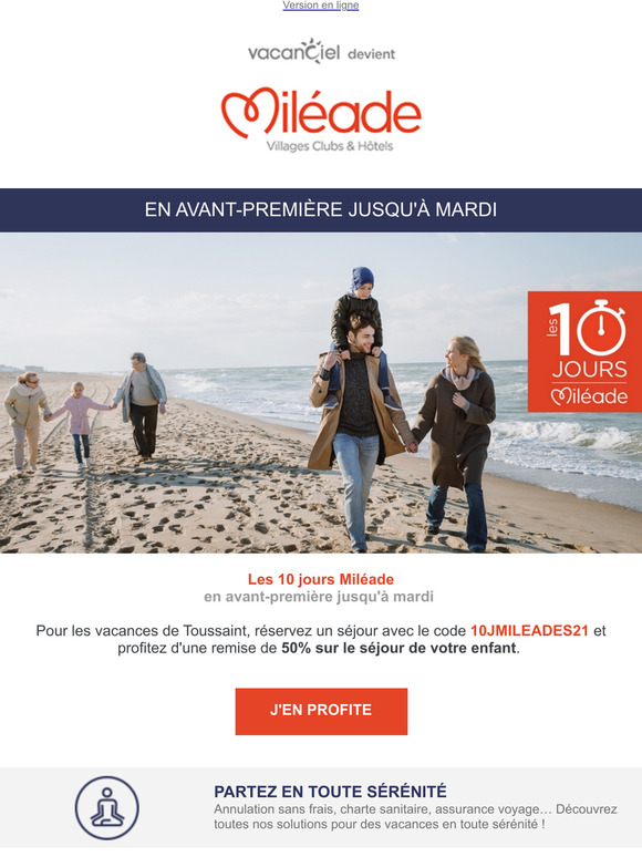 [ERRATUM]  -50% sur le sjour de votre enfant