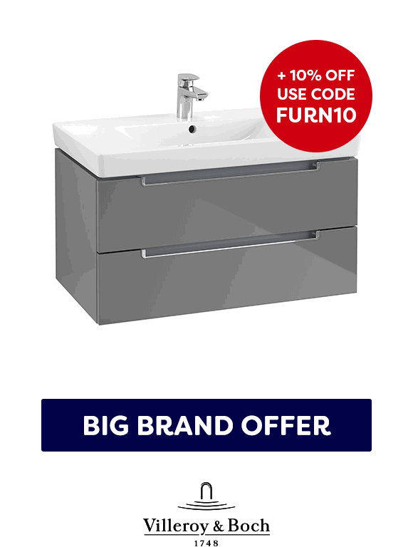 Villeroy and Boch Subway 2.0 Glossy Grey 800mm Wall Hung 2-Drawer Vanity Unit