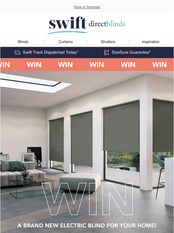 It's your last chance to enter our competition to win a free Electric Blind!