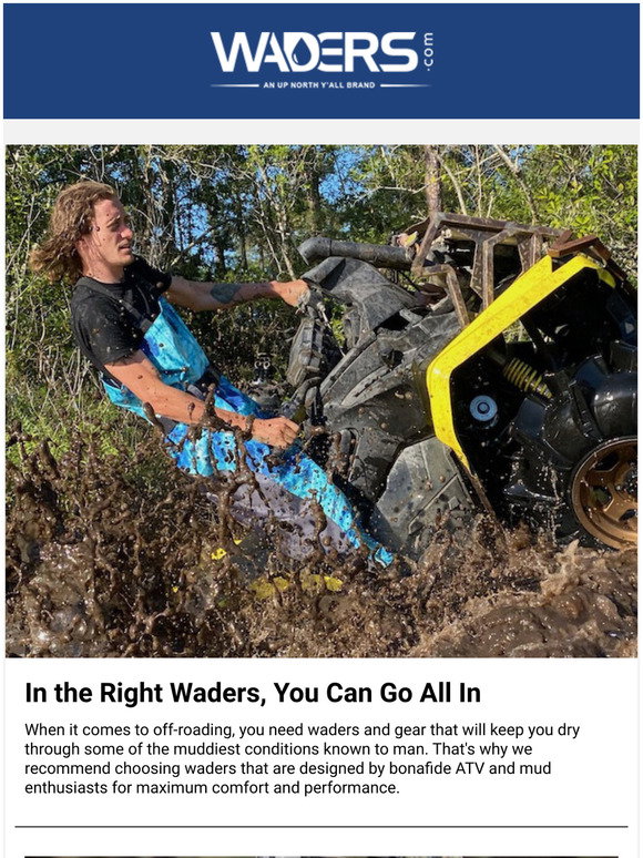 Waders.com: Ride the mud and remain dry