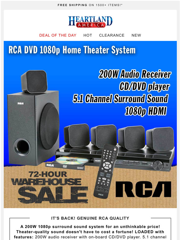 Rca 200w dvd hot sale home theater system