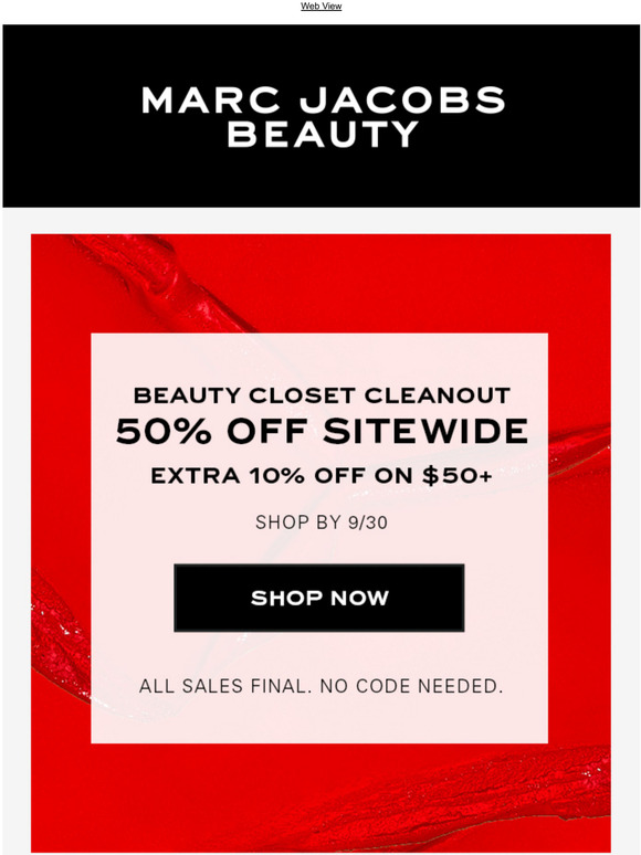 Marc Jacobs Beauty Email Newsletters Shop Sales, Discounts, and Coupon