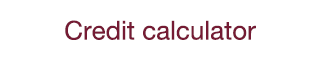 Credit calculator