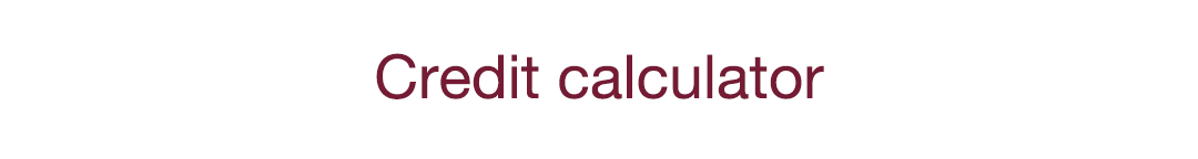 Credit calculator