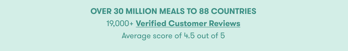 Over 30 million meals to 88 countries