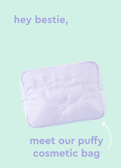 meet our puffy cosmetic bag! 