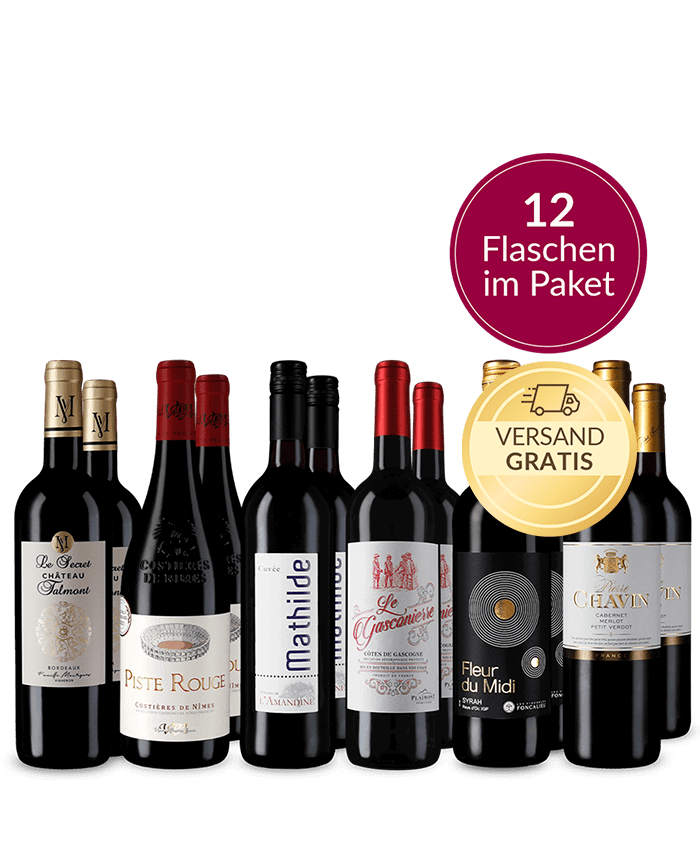 Vom Atlantik ans Mittelmeer:  Südfranzösische Rotwein-Entdeckungen im 6x2-Paket