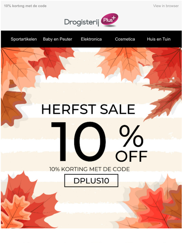 De Surprise Herfst Sale is begonnen! Mis geen 10% korting met code 