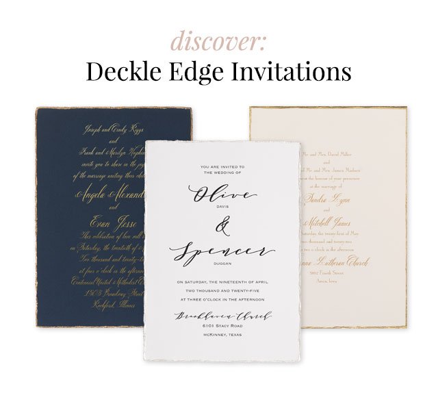 Deckled Edge Wedding Invitations