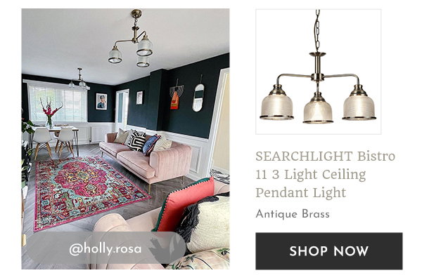 @holly.rosa Searchlight Bistro 11 3 Light Ceiling Pendant Light Antique Brass. Shop Now.