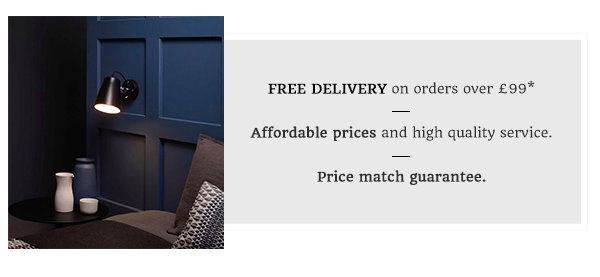 Free delivery on orders over £99. Affordable prices and high quality service Price match guarantee.