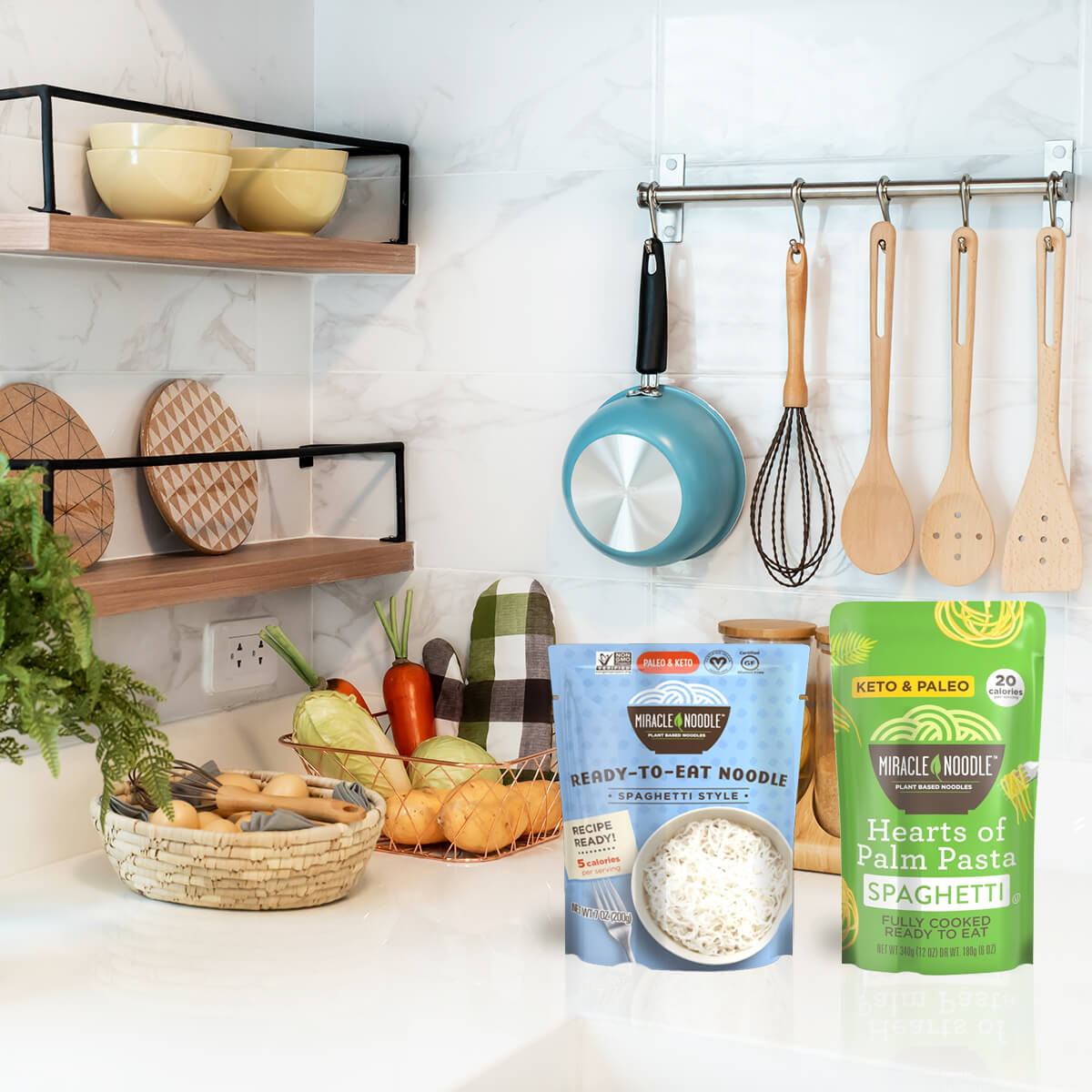 Miracle Noodle Konjac Noodles or Hearts of Palm? Milled