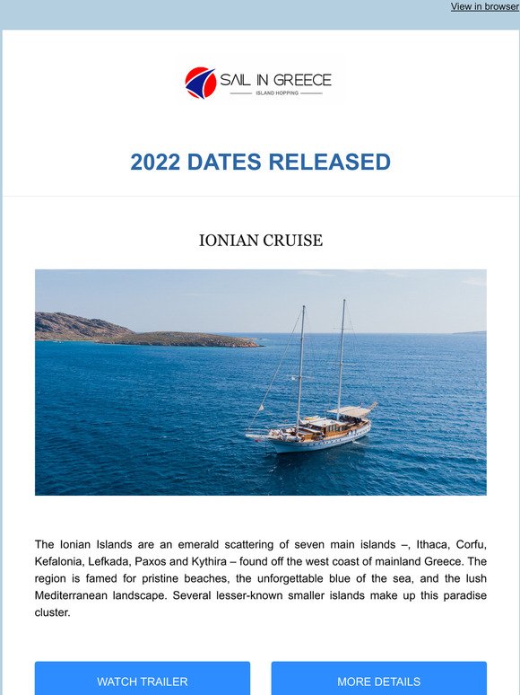 Greek Cruises 2022 | Dates & Rates 