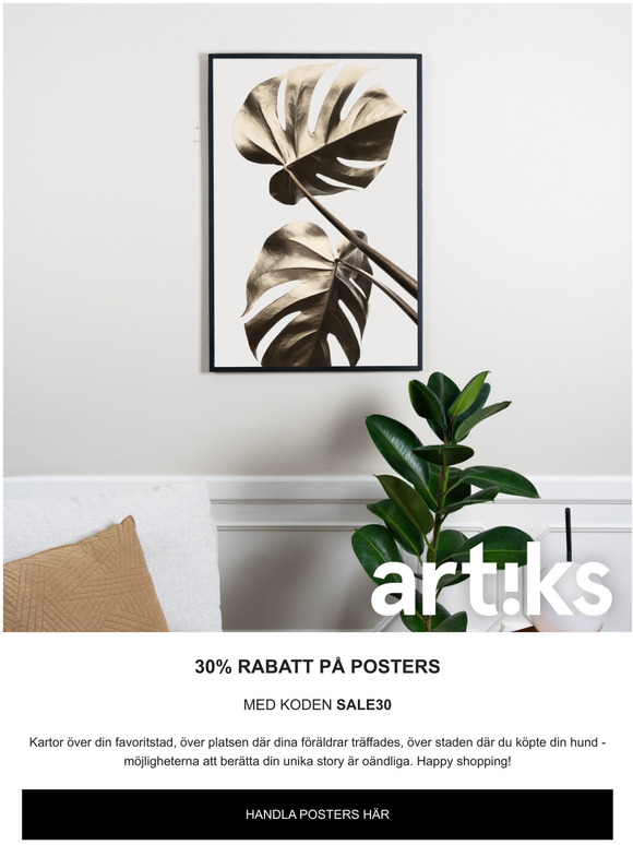 30% rabatt p posters med kod SALE30