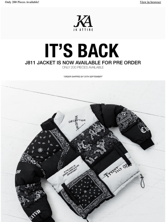 JK Attire JACKET OF THE YEAR IS BACK Milled