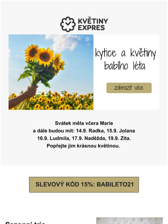 Nov kytice babho lta - akce 15%