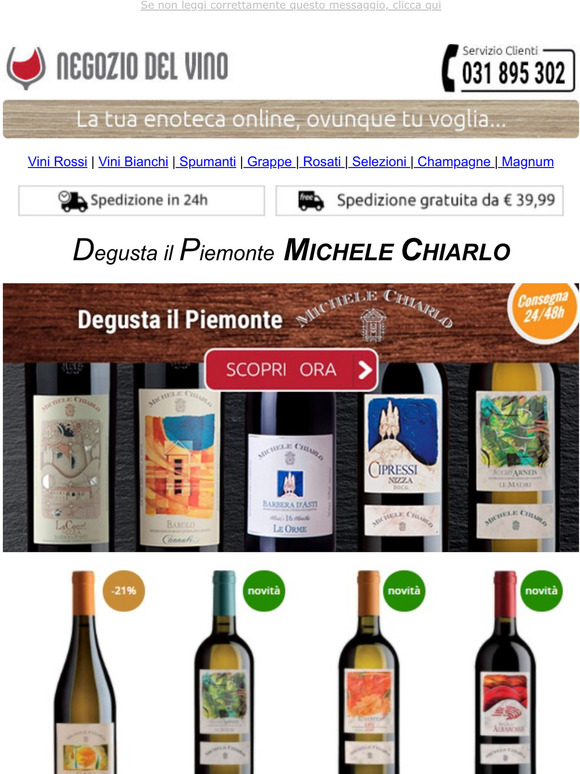 Negoziodelvino - Piemonte MICHELE CHIARLO, Friuli PERUSINI & C del Bosco
