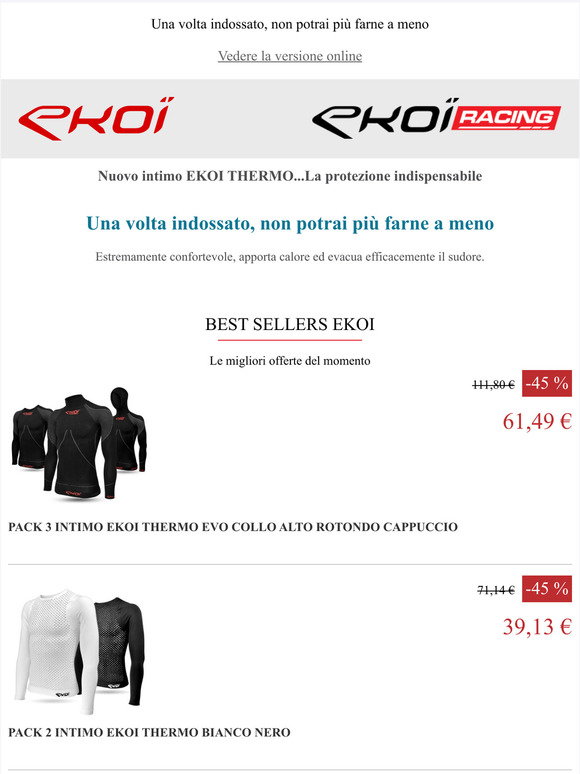 Ekoi IT: Nuovo intimo EKOI THERMOLa protezione indispensabile | Milled