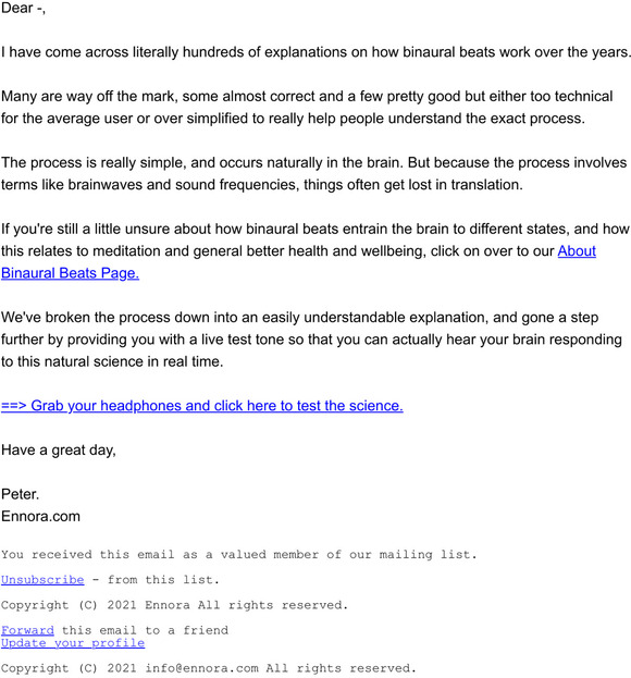 This is EXACTLY how Binaural Beats work [use headphones]