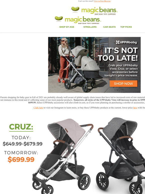 magic beans uppababy