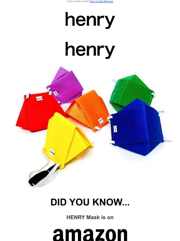 Henry Mask HENRY Mask is on Amazon! Milled