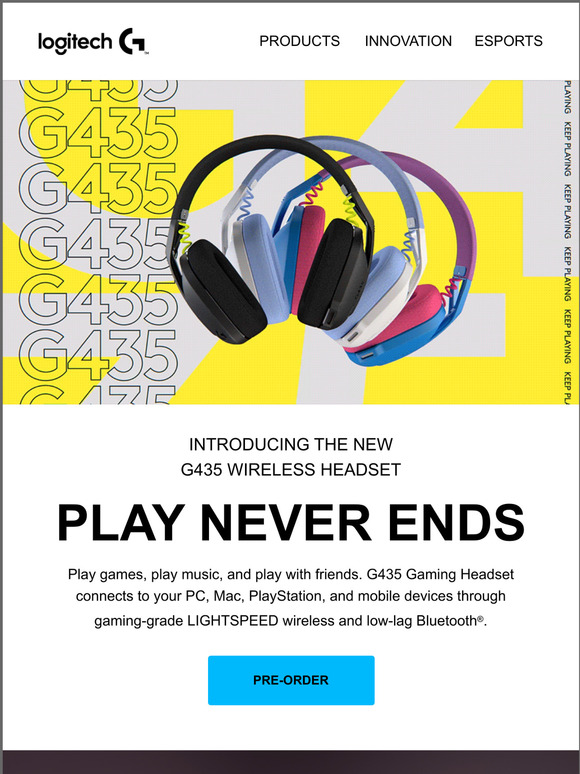 Logitech G Introducing the new G435 LIGHTSPEED Wireless Gaming Headset