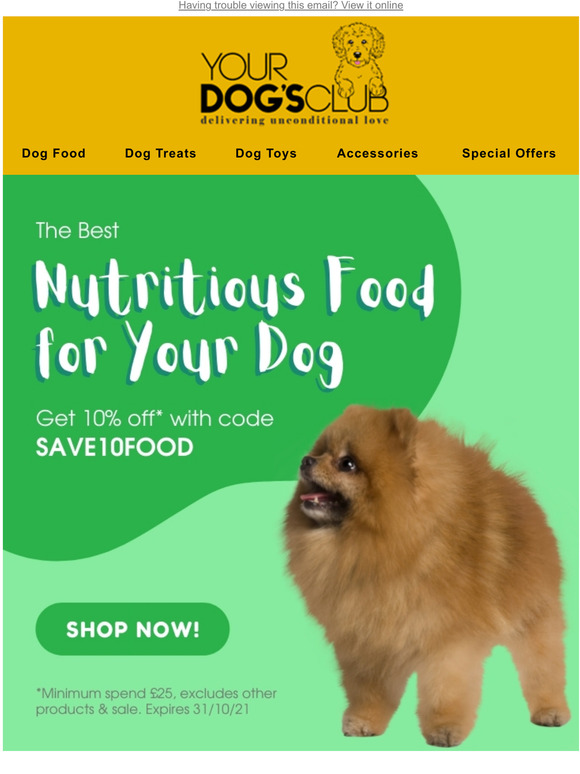 Your Dog's Club See how dog food compares to our brands Milled