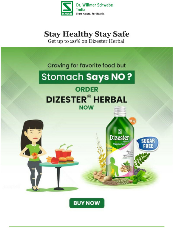 Are you Suffering from Indigestion? Get 20% Off on Dizester Herbal