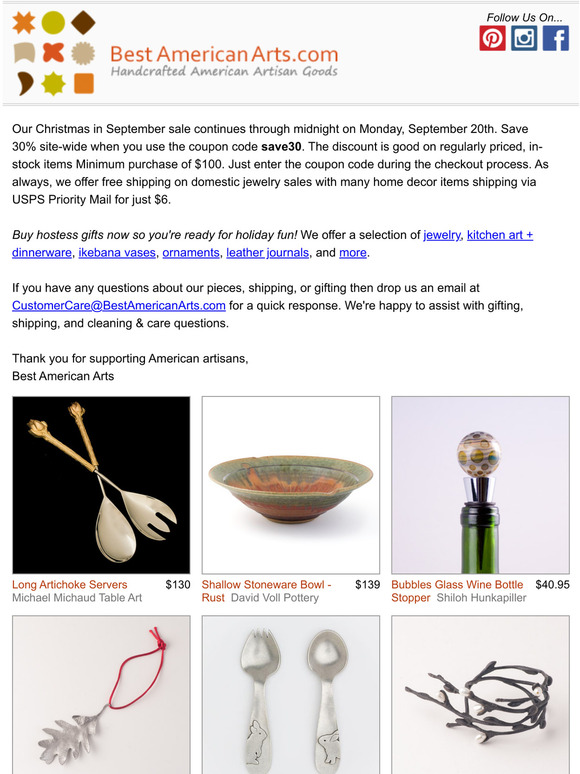 Christmas in September Continues! Shop Today for the Best Selection and Save 30% on Seasonal Decor Gifts + Jewelry