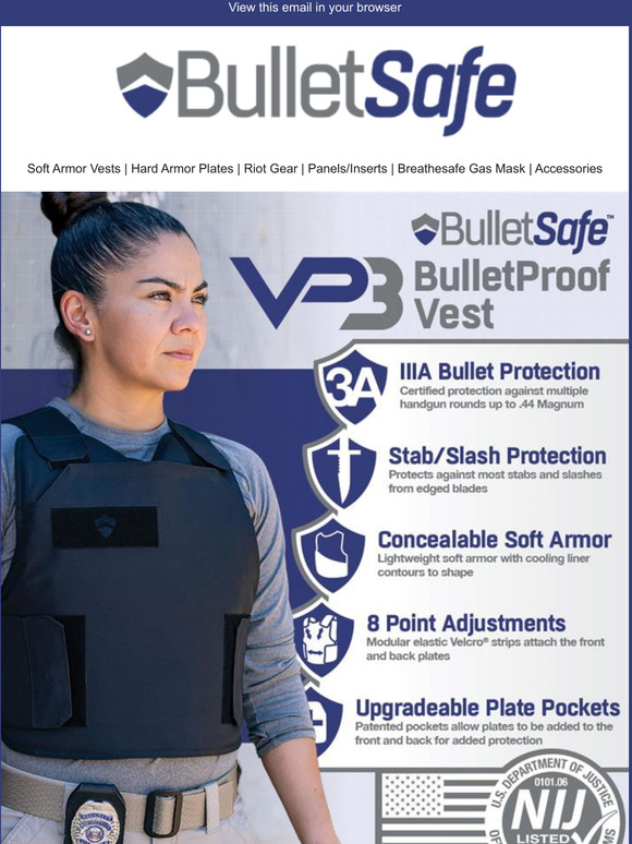 BulletSafe: Level IIIA VP3 Bullet Proof Vest