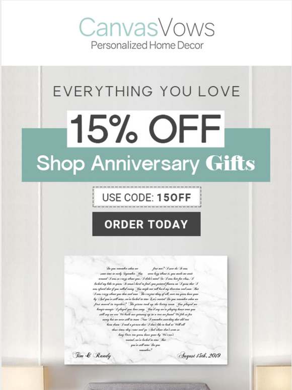 Looking for wedding anniversary gift ideas?