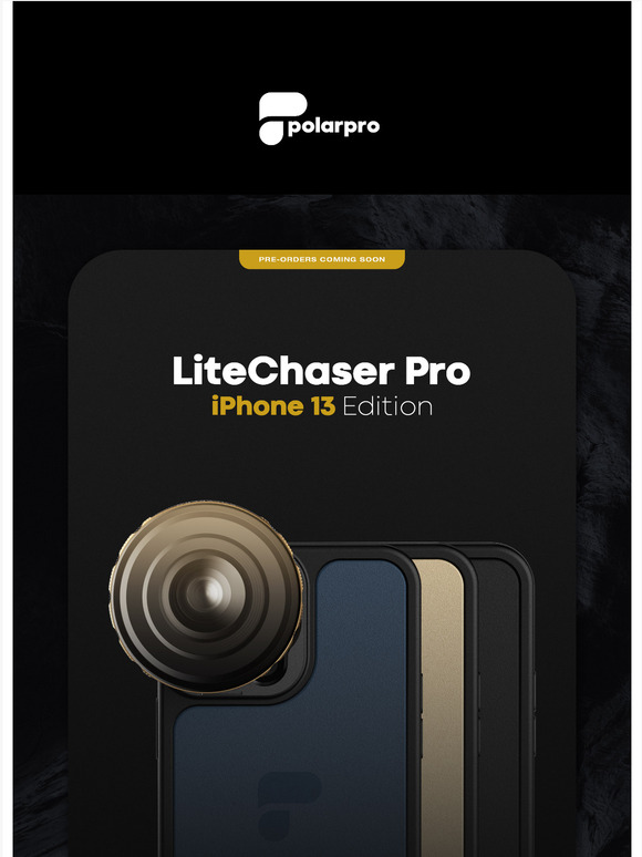 PolarPro LiteChaser EXO Backplate Für IPhone 16 Pro – Minimalistisch, Magsafe, Mit Objektivschutz