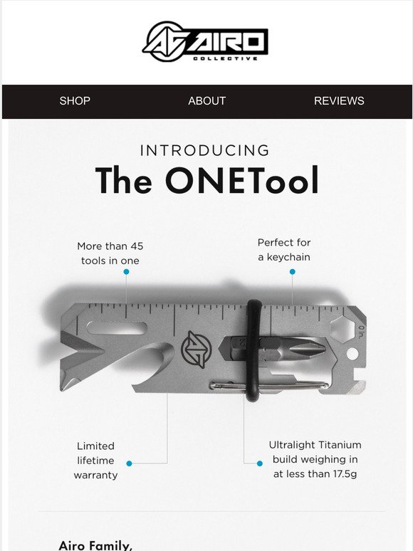 LAUNCH ALERT: The ONETool is here