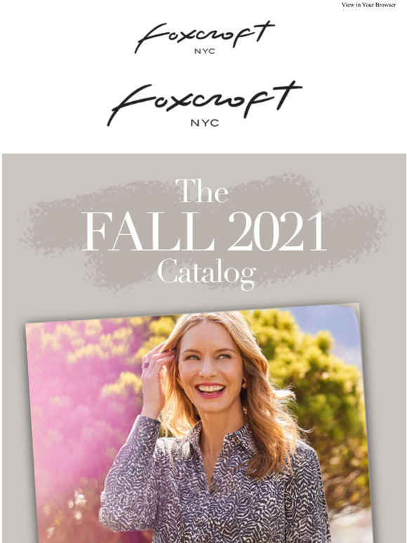 Foxcroft First Look The Fall Catalog! Milled