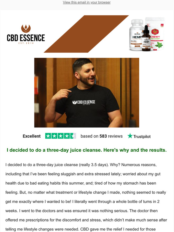 A three-day juice cleanse + CBD