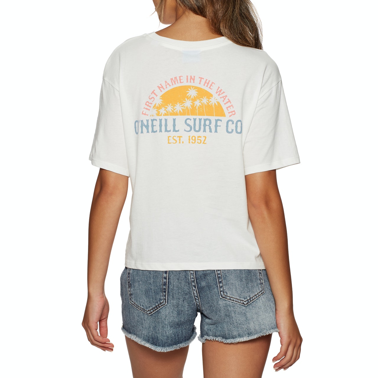 O'Neill California Surf T-shirt Womens Short Sleeve T-Shirt - Powder White