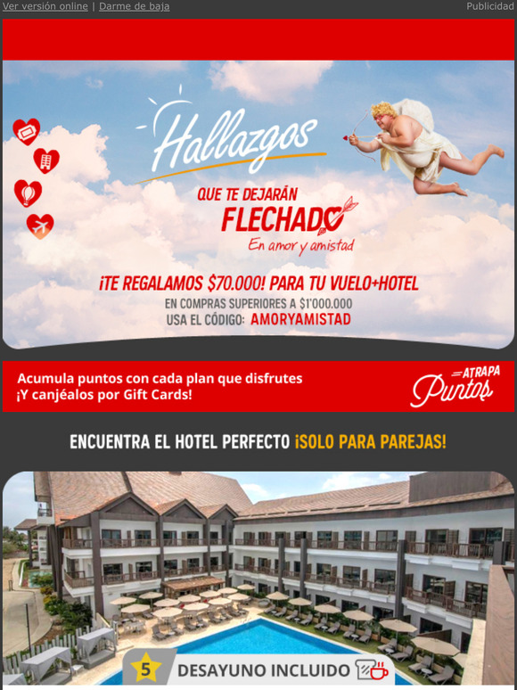 Desde $150.000 Hotel 5 para parejas! Encuentra el tuyo