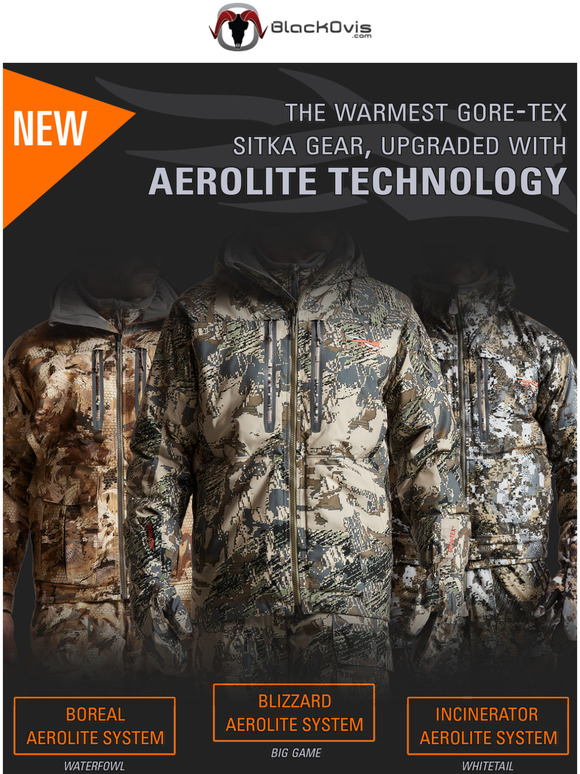Cold Weather SITKA Gear, Now w/AEROLITE Technology! Milled