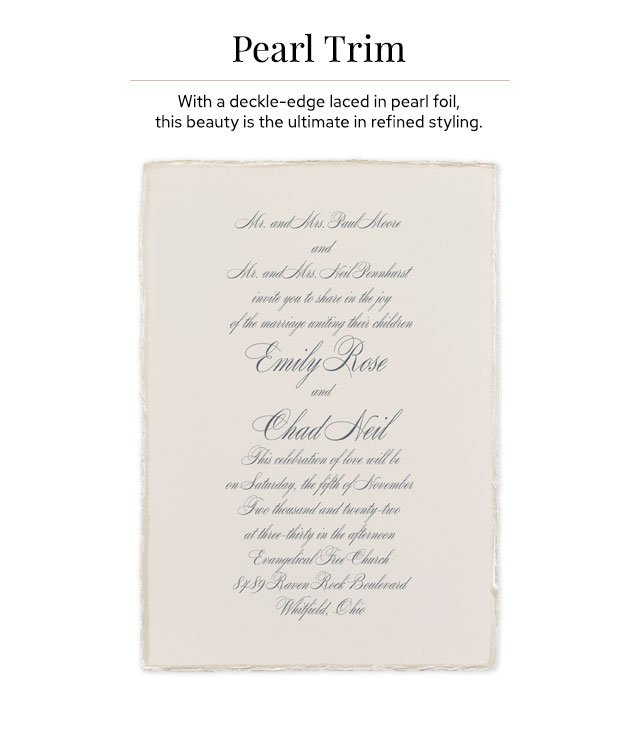 Pearl Trim - Invitation