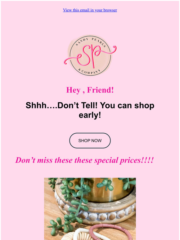 NEW! SHOP EARLY