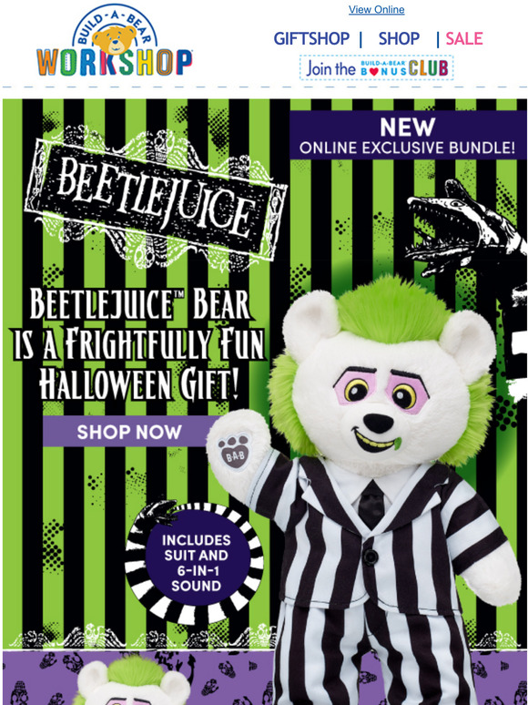 beetlejuice build a bear