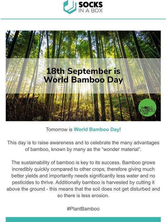 Tomorrow is World Bamboo Day 