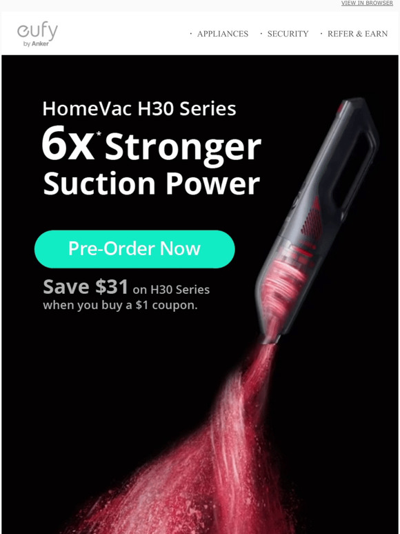 6x More Suction Power  Ultra-Lightweight  Ideal for Pet Hair