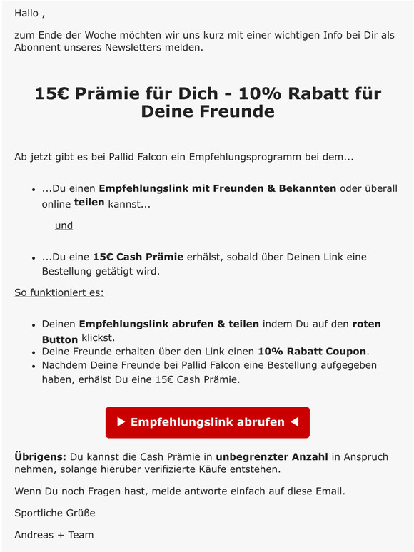 Nur fr Dich: 15 Cash-Prmie