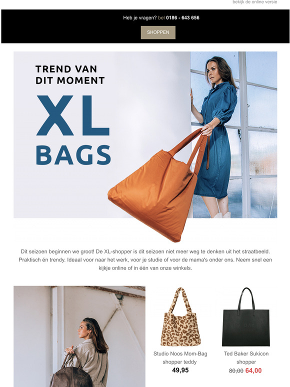 D trend van dit moment; XL-tassen