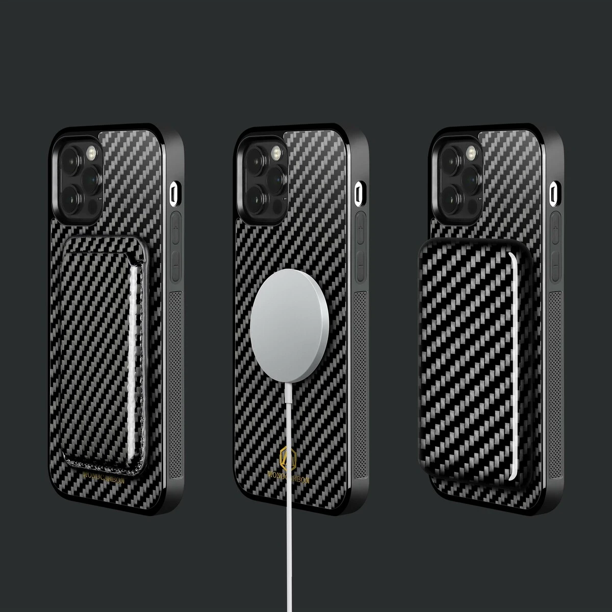 MONOCARBON iPhone 13 series carbon fiber Magsafe cases are available
