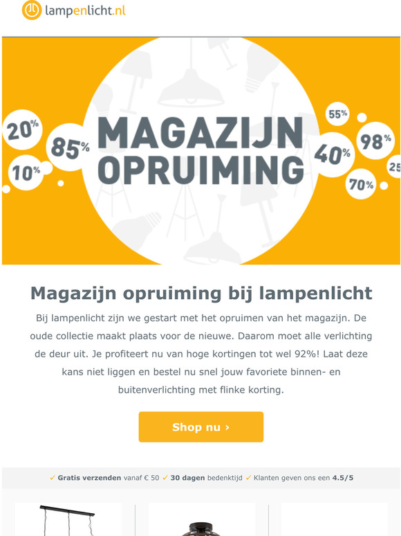 Ontvang korting tot 92%!