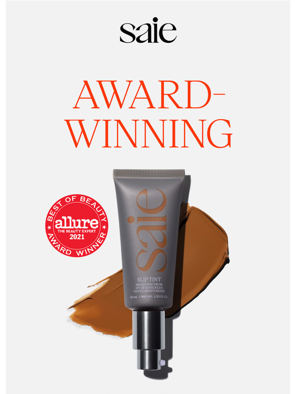 Saie Slip Tint wins Allures Best of Beauty 2021! Milled